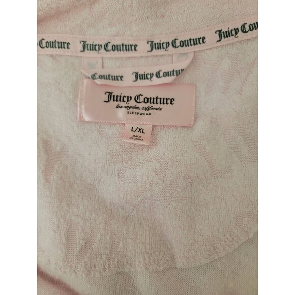 Juicy Couture Pink Terrycloth Robe Women's L/XL - Picture 6 of 8